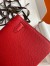 Hermes Kelly Pochette Handmade Bag In Red Epsom Calfskin