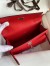 Hermes Kelly Pochette Handmade Bag In Red Epsom Calfskin