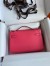 Hermes Kelly Pochette Handmade Bag In Rose Lipstick Epsom Calfskin