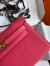 Hermes Kelly Pochette Handmade Bag In Rose Lipstick Epsom Calfskin