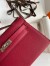 Hermes Kelly Pochette Handmade Bag In Ruby Epsom Calfskin