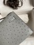 Hermes Kelly Pochette Handmade Bag In Blue Glacier Ostrich Leather