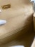 Hermes Kelly Pochette Handmade Bag In Chai Ostrich Leather