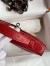 Hermes Kelly Pochette Handmade Bag In Red Ostrich Leather