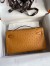 Hermes Kelly Pochette Handmade Bag In Sesame Ostrich Leather