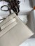 Hermes Kelly Pochette Handmade Bag In Craie Swift Calfskin