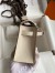 Hermes Kelly Pochette Handmade Bag In Craie Swift Calfskin
