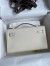 Hermes Kelly Pochette Handmade Bag In Nata Swift Calfskin