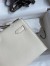 Hermes Kelly Pochette Handmade Bag In Nata Swift Calfskin