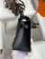 Hermes Kelly Pochette Handmade Bag In Black Swift Calfskin