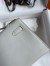 Hermes Kelly Pochette Handmade Bag In Pearl Grey Swift Calfskin 