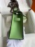 Hermes Kelly Pochette Handmade Bag in Vert Criquet Swift Calfskin