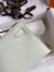 Hermes Kelly Pochette Handmade Bag In Vert Fizz Swift Calfskin