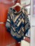 Hermes Blue Fantaisie d'Etriers Shawl 140 