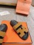 Hermes Women's Chypre Sandals In Brown Suede Calfskin 