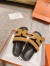 Hermes Women's Chypre Sandals In Brown Suede Calfskin 