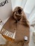 Loewe Scarf in Camel Mohair and Wool