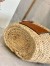 Loewe Small Basket Bag in Raffia and Brown Calfskin 