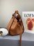 Loewe Mini Hammock Drawstring Bag In Brown Calfskin