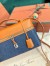 Loro Piana Extra Bag L27 in Denim and Calfskin