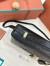Loro Piana Extra Bag L27 in Black Ostrich Embossed Leather