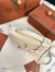 Loro Piana Extra Bag L27 in White Ostrich Embossed Leather