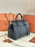 Loro Piana Loom L32 Bag in Navy Blue Grained Leather
