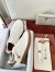 Loro Piana Women's Tennis Walk Sneakers in White Calfskin