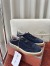Loro Piana Women's Tennis Walk Sneakers in Blue Suede
