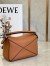 Loewe Mini Puzzle Bag In Brown Calfskin Leather