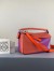 Loewe Small Puzzle Bag In Grapefruit/Mauve/Lilas Calfskin