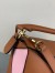Loewe Small Puzzle Bag In Brown/Pink/Camel Calfskin