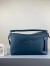 Loewe Large Puzzle Bag In Blue Grained Leather