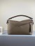 Loewe Large Puzzle Bag In Khaki Grained Leather