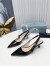 Prada Slingbacks Pumps 45mm In Black Patent Leather