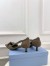 Prada Pumps 45mm in Green Canvas