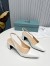 Prada Slingbacks Pumps 65mm In White Patent Leather