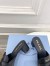 Prada Heeled Slides 35mm in Black Calfskin