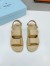 Prada Padded Sandals In Beige Nappa Leather