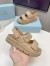 Prada Padded Sandals In Beige Nappa Leather