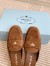 Prada Women's Slippers in Dark Brown Suede Leather