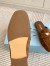 Prada Women's Slippers in Dark Brown Suede Leather