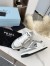 Prada District Sneakers in White and Grey Calfskin