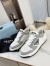 Prada District Sneakers in White and Grey Calfskin