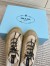 Prada Women's Speedrocks in Beige Mesh and Leather