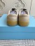 Prada Women's Speedrocks in Beige Mesh and Leather