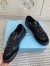 Prada Women's Speedrocks in Black Mesh and Leather