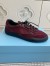 Prada Women's Speedrocks in Burgundy Mesh and Leather