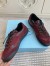 Prada Women's Speedrocks in Burgundy Mesh and Leather