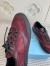 Prada Women's Speedrocks in Burgundy Mesh and Leather